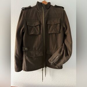 Women’s Wool Army Green Festival Winter Jacket